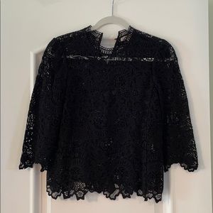 Rebecca Taylor. Black blouse. Size 8
